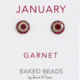 Baked Beads Birthstone Crystal Stud Earrings