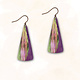 Illustrated Light DC Design Earrings- Abstract Purple Triangle