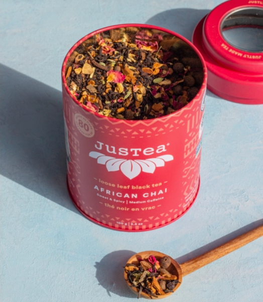 JusTea Tea Tin w/ Spoon