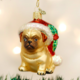 Old World Christmas Holly Hat Pug Ornament