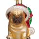 Old World Christmas Holly Hat Pug Ornament