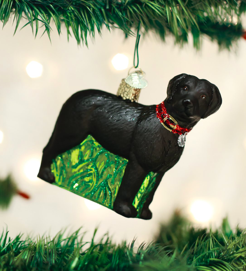 Old World Christmas Standing Black Lab Ornament