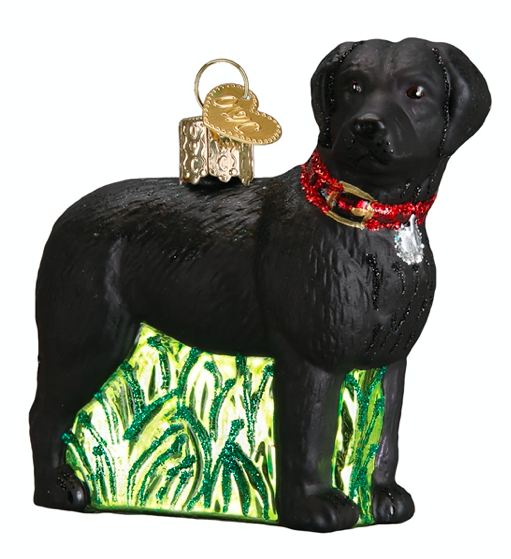 Old World Christmas Standing Black Lab Ornament