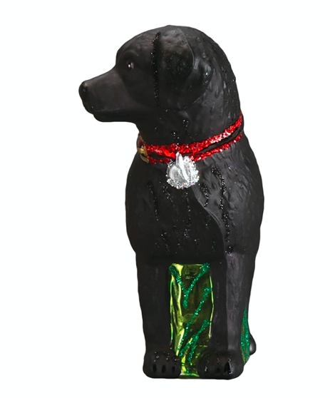 Old World Christmas Standing Black Lab Ornament