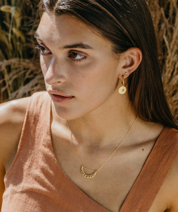 Amano Small Phases Of The Moon Necklace