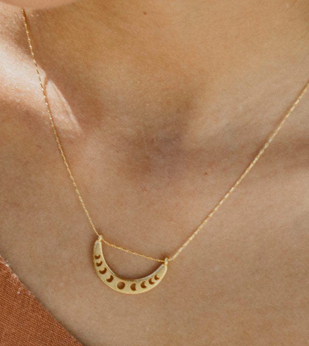 Amano Small Phases Of The Moon Necklace