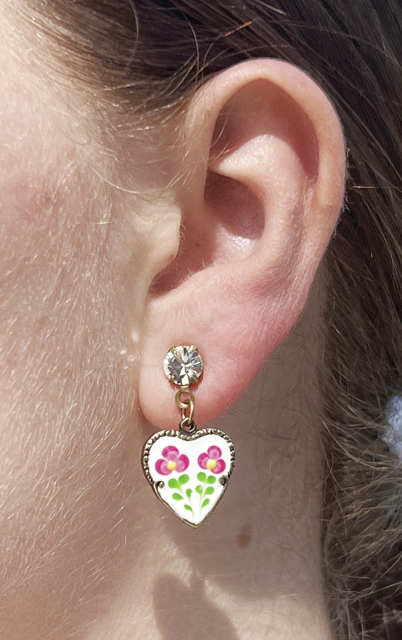 Anne Koplik Designs Jill's Garden Pink Flower Earring- JGPFE