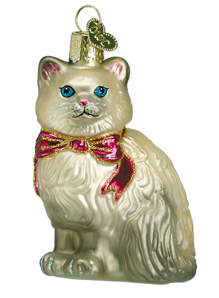Old World Christmas Grey Himalayan Kitty Ornament