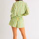 Le Lis Elastic Waist Stripe Print Short