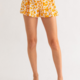 GILLI Floral Pleat Shorts w/ Front Tie