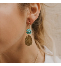 Matr Boomie Jatasya Gold Coin Drop Earring