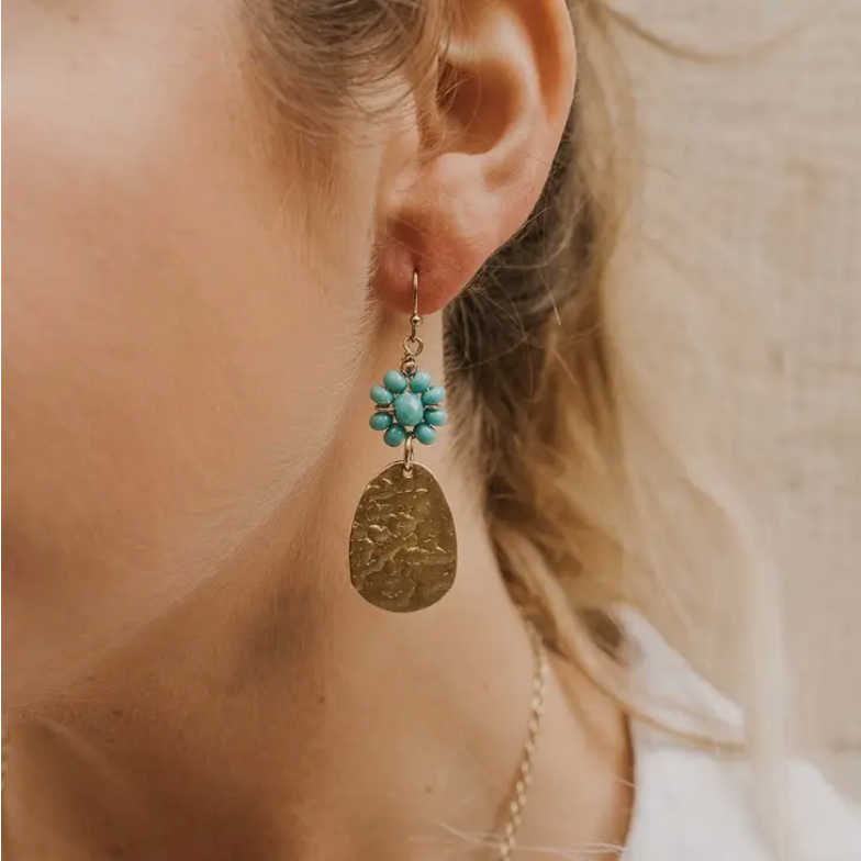 Matr Boomie Jatasya Gold Coin Drop Earring