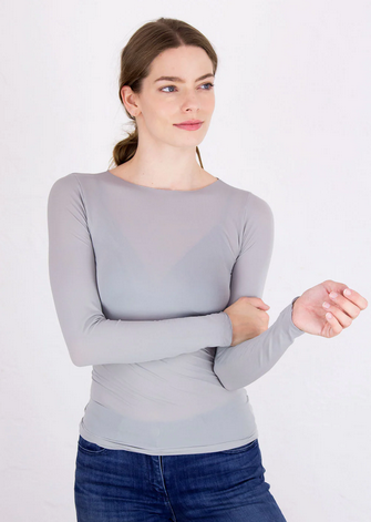 AMB Designs Solid Raw Edge Second Skin Top