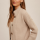 Hem & Thread Wooden Toggle Knit Cardigan