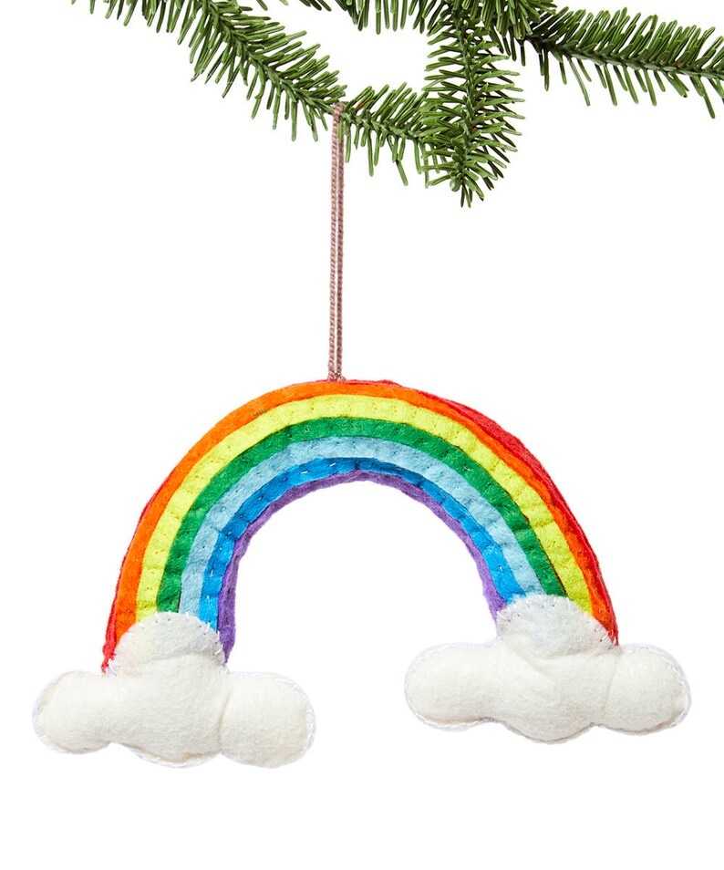 Silk Road Bazaar Rainbow Felt Ornament
