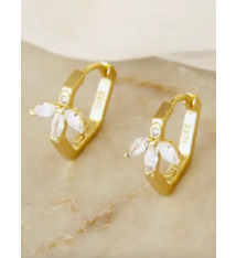 Maive Hexagon Marquise Hoops- MAEHEX