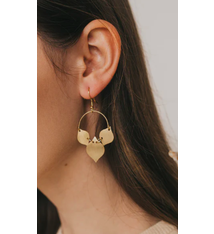 Matr Boomie Chameli Earrings Gold Leaf
