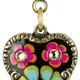 Anne Koplik Designs Heart Crystal and Enamel  Earrings