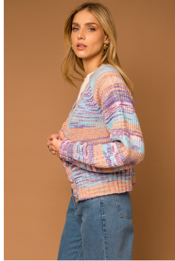 Multi Color Scallop Edge Cardigan - El Quetzal Philadelphia