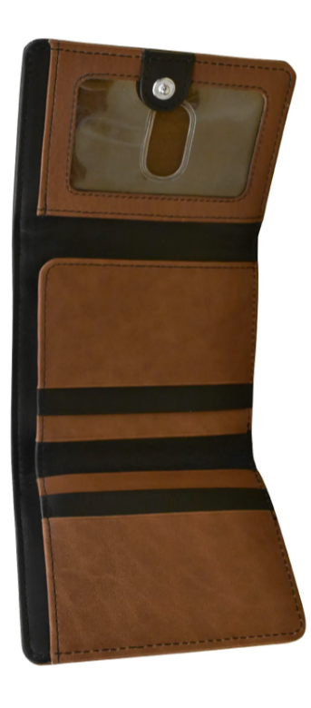 Intercontinental Leather Color Block Tri-fold Mini Wallet