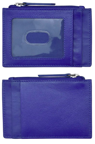 Intercontinental Leather Card/ID Holder with with  Zipper