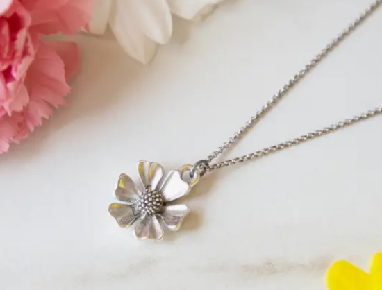 fcity.in - The Imitation Gold Daisy Flower Necklace Pendant Chain For Women