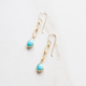 Stowaway Jewelry Teardrop Bezel Wrapped Gemstone Earrings-BWGE