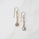 Stowaway Jewelry Teardrop Bezel Wrapped Gemstone Earrings-BWGE