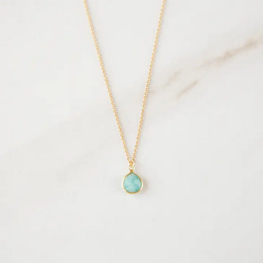 Stowaway Jewelry Bezel Wrapped Gemstone Necklace -BWGN