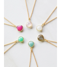 Stowaway Jewelry Bezel Wrapped Gemstone Necklace -BWGN