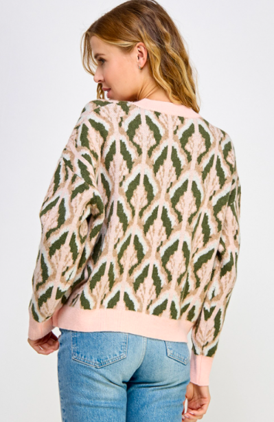 See And Be Seen Art Deco Jacquard Sweater