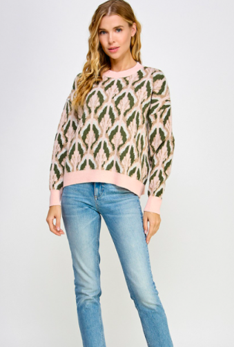 See And Be Seen Art Deco Jacquard Sweater