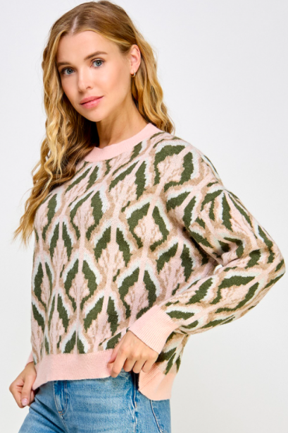 See And Be Seen Art Deco Jacquard Sweater