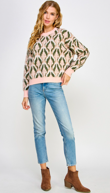 See And Be Seen Art Deco Jacquard Sweater