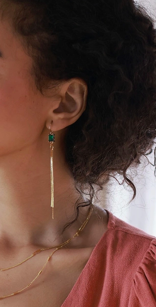 Amano Emerald Duster Earrings