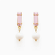 Amano Baguette Crystal W/Pearl Earrings