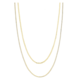 Jane Marie Layered Necklace with Flat Curb Chain and Crystals