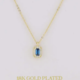 Jane Marie Baguette Crystal W/ Crystal Outline Necklace