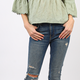 Very J V-Neck Embroidered Woven Blouse