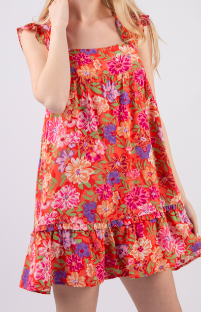 Very J A-Line Floral Dress