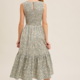 Hem & Thread Smocked Bodice Sleevless Midi Dress