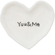Creative Co-op CERAMIC  YOU & ME HEART DISH