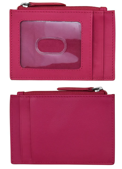 Intercontinental Leather Card/ID Holder with with  Zipper