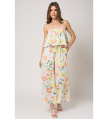 GILLI Tube Top Floral Jumpsuit