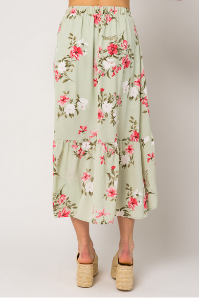 GILLI Floral Wrap Midi Skirt