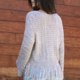 ANGIE V-Neck Fringe Border Pullover Sweater