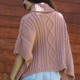 ANGIE Cowl Neck Cable Knit Poncho