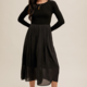 Hem & Thread Knit Dress w/ Pleated Skirt