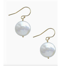 Treisi Coin Pearl Earrings