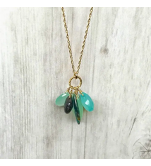 Treisi Stone Cluster Necklace